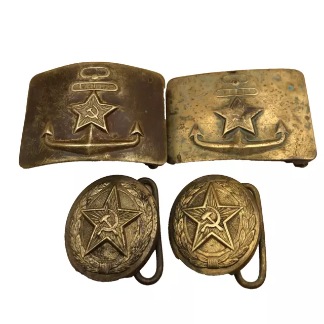 Original buckles of the USSR soldiers and officers of the Red Army after WW2