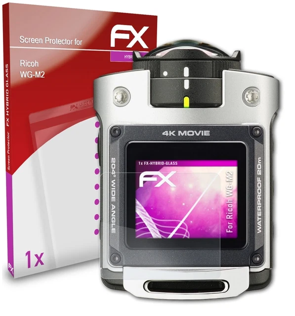 atFoliX Glass Protective Film for Ricoh WG-M2 Glass Protector 9H Hybrid-Glass