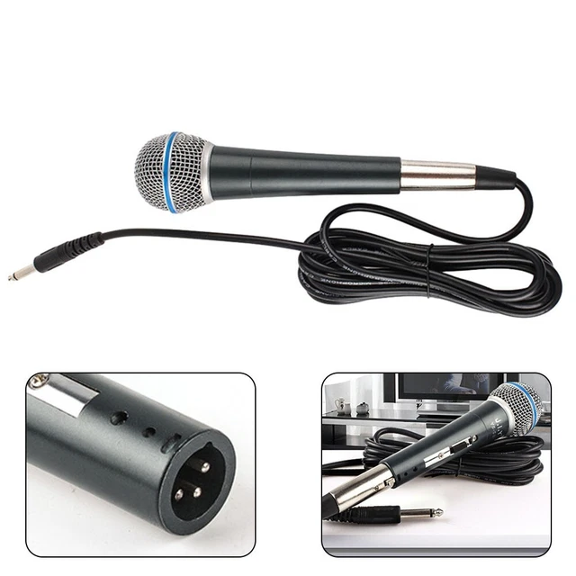 Brandneu Mikrofon Dynamisch Mikrofon Musik Part Silber Wired 23.8*10.9*6.5cm