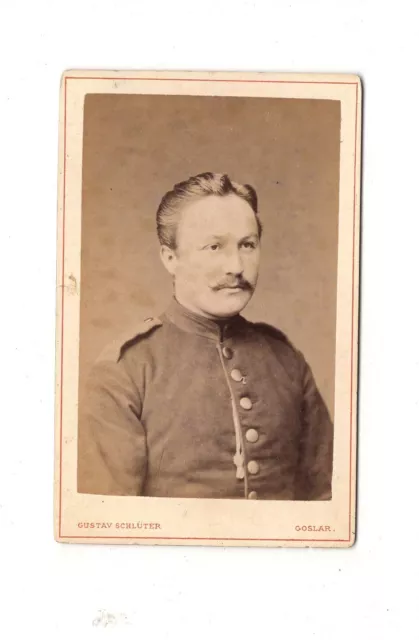 CDV Foto Soldat - Goslar um 1880