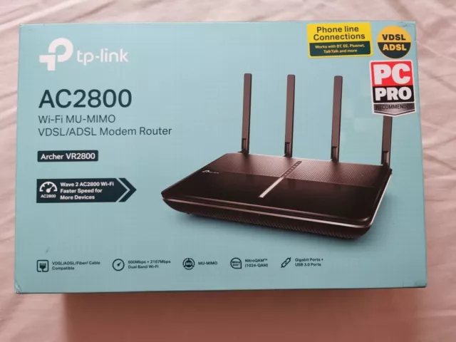 TP-Link Archer VR2800 Dual-Band VDSL/ADSL Modem Router -Black