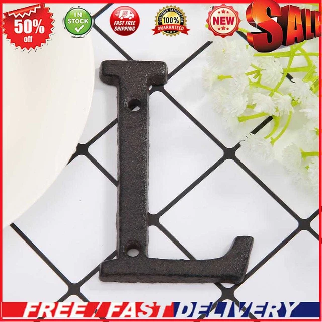 Cast Iron House Sign Metal Letters Alphabet Doorplate DIY Cafe Shop Wall Decor