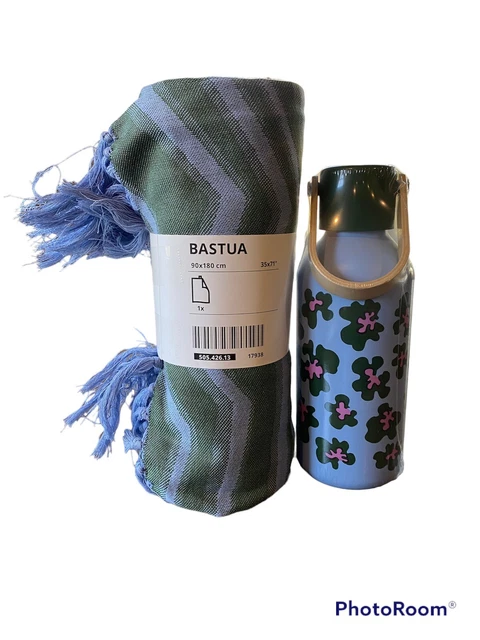 IKEA x Marimekko BASTUA Water Bottle & Bath Sheet Throw Blanket LTD EDITION!