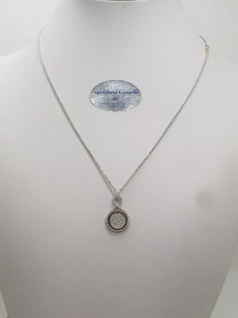 RECARLO COLLANA DA DONNA IN ORO BIANCO 18KT E PAVE' DI DIAMANTI DA 0.58Ct (0070)