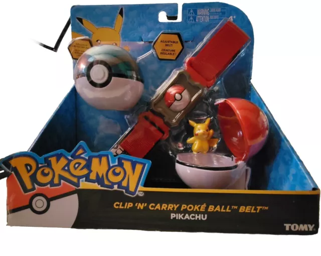 NEW Pokemon Clip n Carry Poke Ball Belt Pikachu Kids Toys