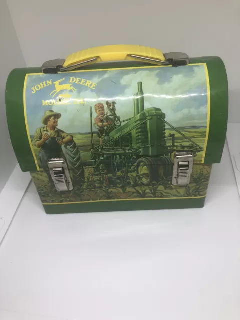 VTG JOHN DEERE MINI LUNCHBOX TOOLBOX Treasure box. The Tin box Company. RARE