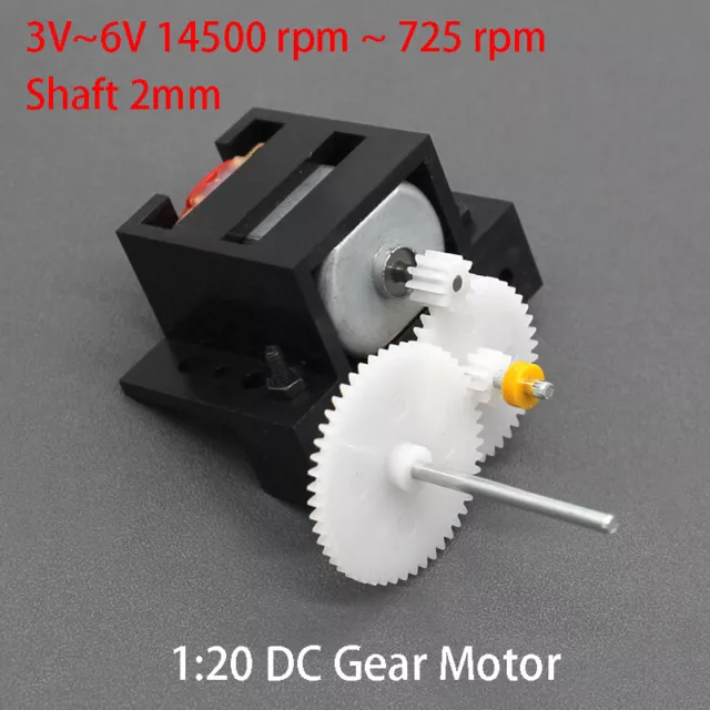 DC Gear Motor C1A Geared Box Electric Motors DIY Toy Model 3V 6V 14500~725 rpm