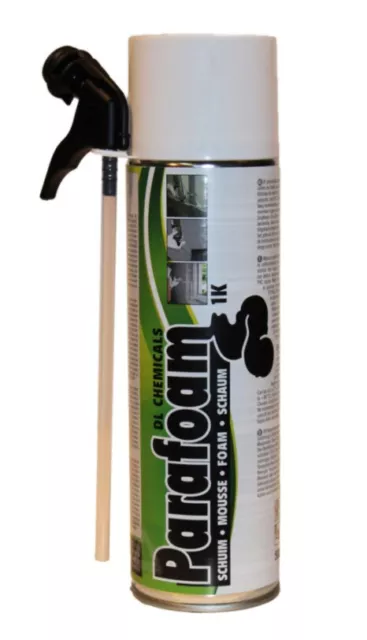 Mousse expansive polyuréthane étancher isoler remplir 500ml + gant PARAFOAM