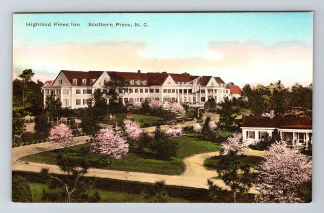 Southern Pines NC-North Carolina, Highland Pines Inn, Vintage Postcard