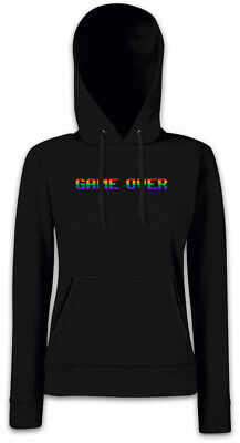 Game Over Rainbow Women Hoodie Sweatshirt Gamer Gaming Games Arcade Fun Coder