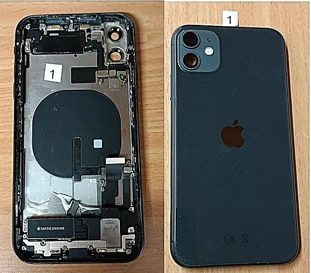 iPhone 11 Back housing black color original used for replacement