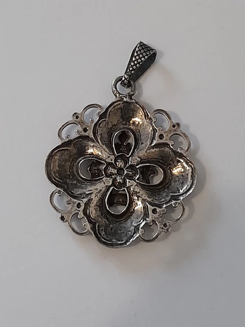 Pendentif Ancien Créateur Argenté - Blason Bretagne - Métal Argenté - Occasion