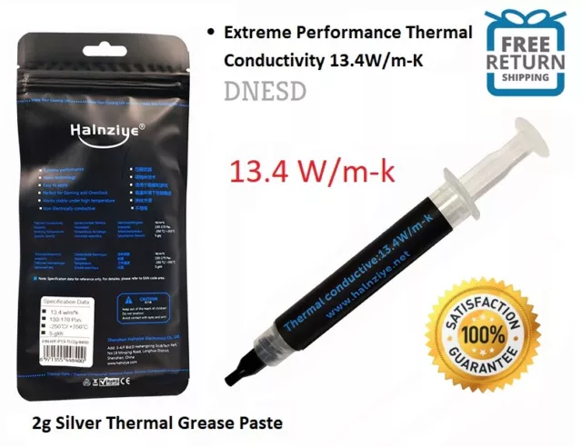 High Performance Thermal Grease CPU Heatsink Compound Paste Syringe 13.4W/m-K