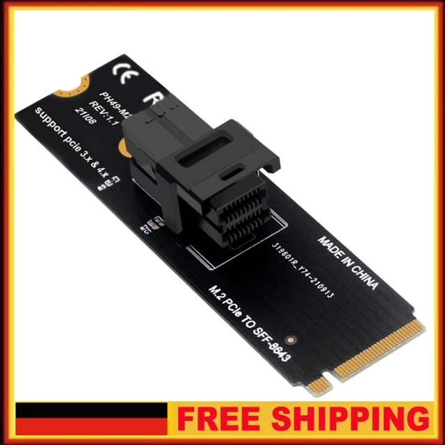 Nvme Pic Riser M.2 NVME ZU U.2 Riser-Karte Mkey PCIeX4 zu SFF8643 Erweiterungskarte ...