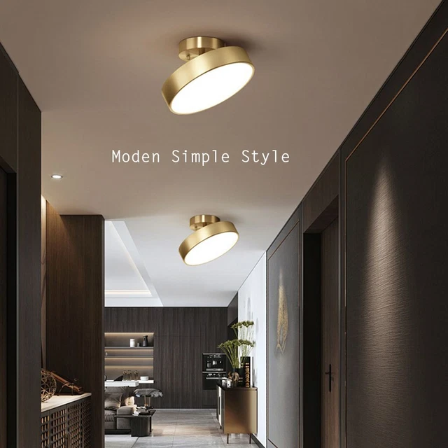 ACCUEIL FIXTURE LUSTRE LED Bronze d'or Moden Style Simple Plafond ...