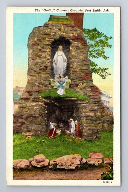 Fort Smith AR-Arkansas, Convent Grounds Grotto, Antique Vintage Postcard