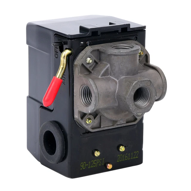 Pressure Switch Control Valve On/Off Control Valve 95-125 PSI 4Port Switch Lever