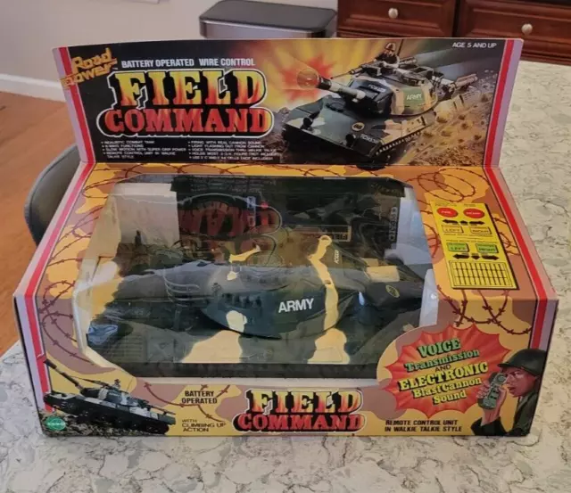 New Echo Field Command Army Tank Toy Vintage 1985 Battery Remote Control RARE