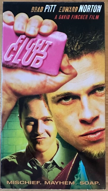 T-shirt Vintage Fight Club Promo Film - Brad Pitt, Ed Norton, Taille L, Occasion Bon état, Coton, Gildan