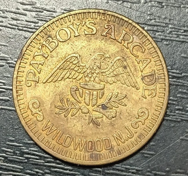 Vintage Payboys Arcade Good Luck Winner Token Wildwood, New Jersey