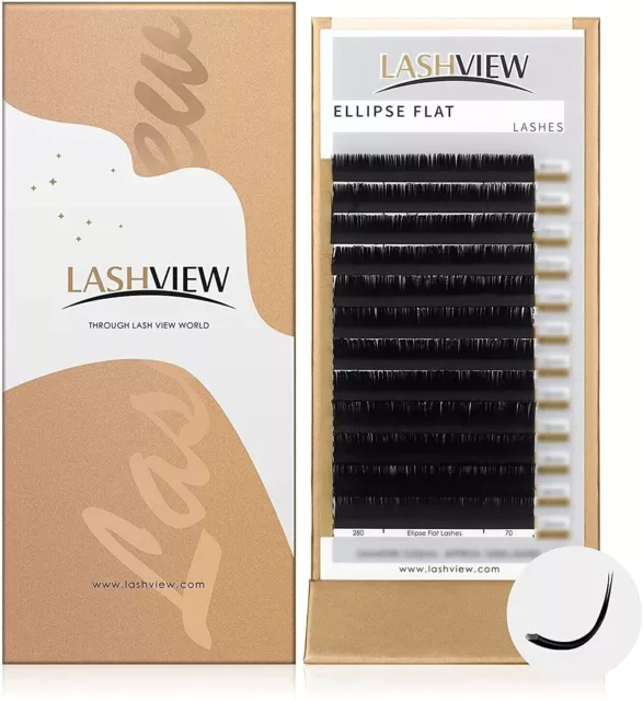 LASHVIEW 0.20 Thickness Silk D Curl Eyelash Extensions Salon Lashes Eyelashes