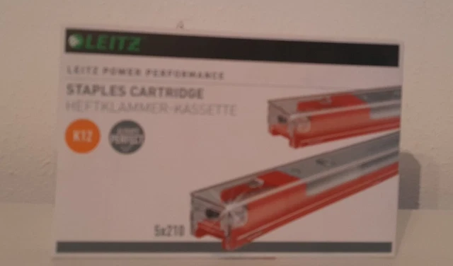 LEITZ® Heftklammernkassette Heftklammer-Kassette K6 für Blockheftgerät 5x210 Rot