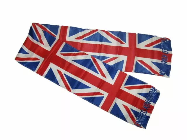 UK United Kingdom British England Printed Knitted Style Scarf 6.5"x60.5"