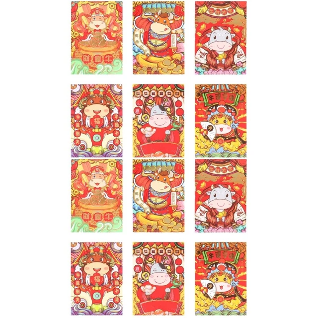 120 pcs Neue Jahr Rote Umschläge Papier Roten Umschlag