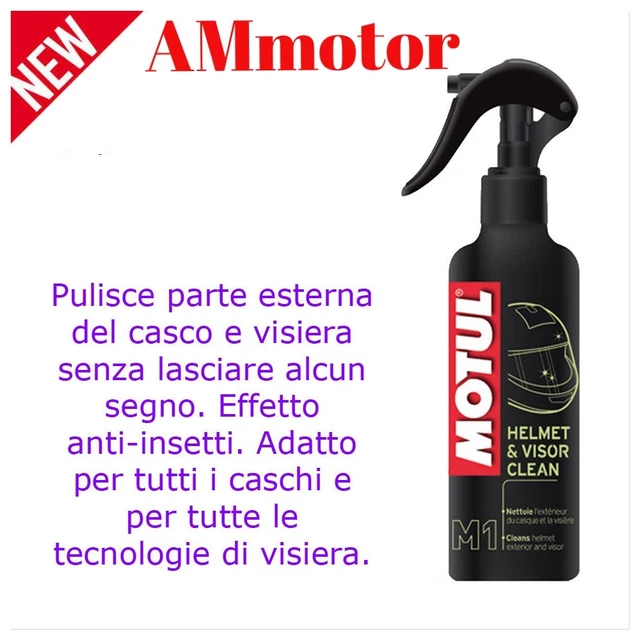 Pulitore Visiera Casco Motul M1 Helmet Clean Visor anti insetti Detergernte