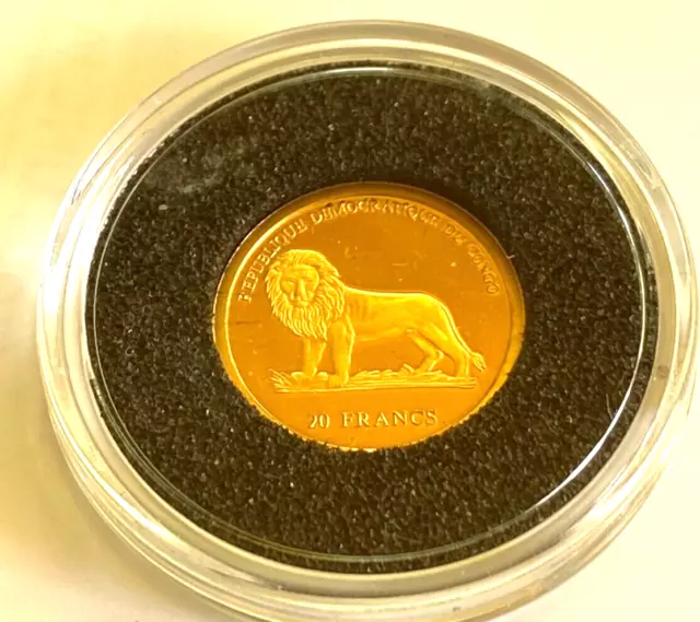 2006 Garde Suisse    SMALL GOLD COIN   24 CT GOLD   .999  1/25 oz