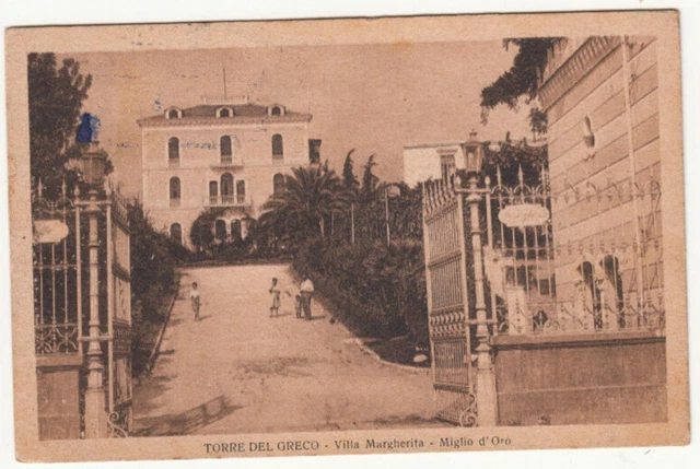 23-24132 - Napoli Torre Del Greco - Villa Margherita Viaggiata 1926 Fb Asportato
