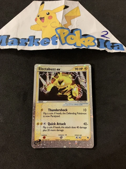 Pokemon Card Electabuzz EX 97/109-Ruby e Sapphire-Eng-Holo-Good!