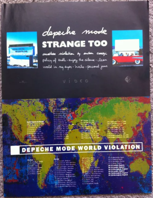 DEPECHE MODE - STRANGE TOO / TOUR DATES 1997 Full page UK magazine ad