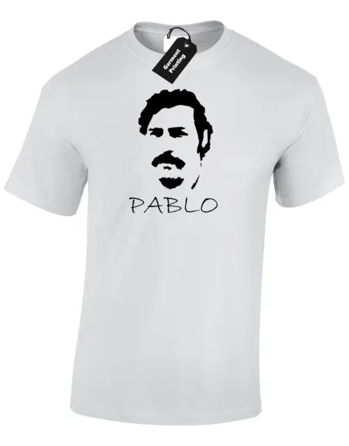 Pablo T-Shirt Da Uomo Escobar Drug Lord Cartel Retro Narcos Medellin Top 10