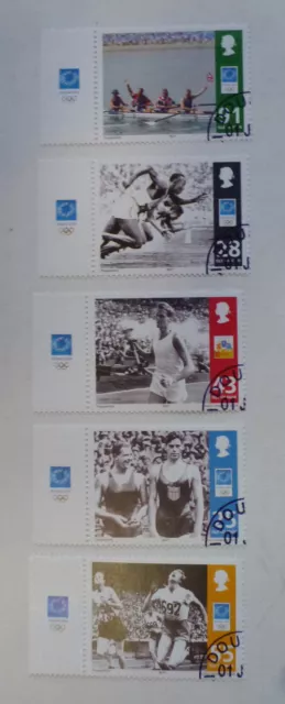 Isle Of Man 2004 Set Of 5 Olympic Pm Douglas Stamps