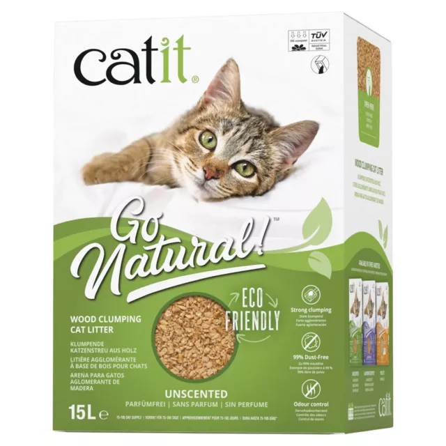 Catit Go Natural! Holzeinstreu 15 l für Katzen, UVP 19,99 EUR, NEU