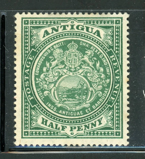ANTIGUA 31 SG41 MH 1908-17 1/2p Seal Wmk Mult Crown CA CV$5
