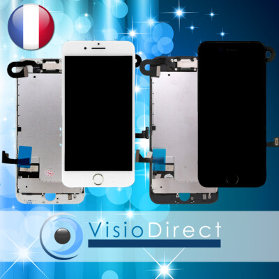 Ecran complet (avec nappes et bouton home) pour iPhone SE 2020 Blanc / Noir