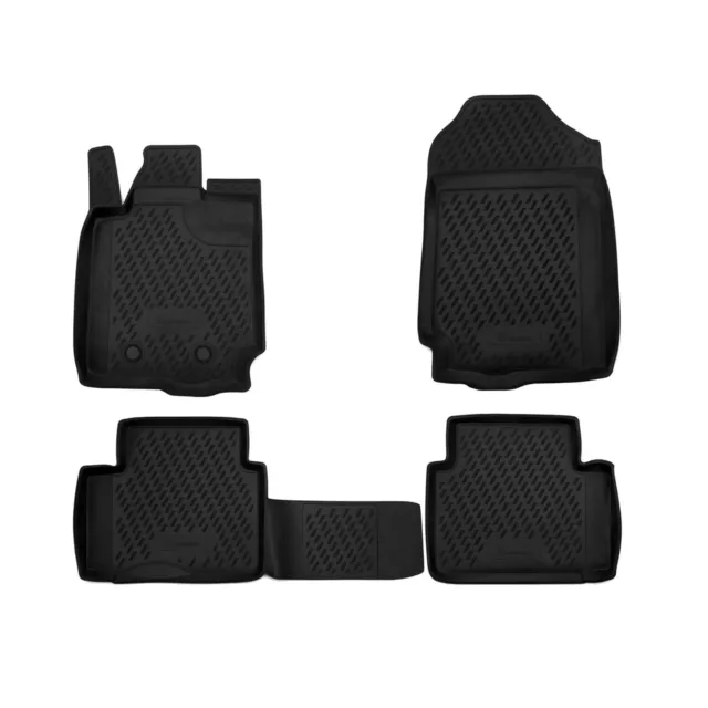 OMAC Gummimatten Fußmatten für Ford Ranger 2011-2024 TPE Automatten Schwarz 4x