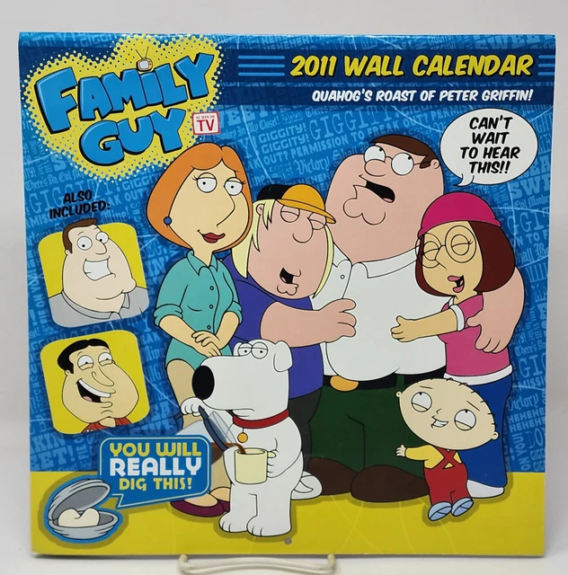 FAMILY GUY 2011 Wall Calendar Fun Funny Cartoon Stewie Peter Seth