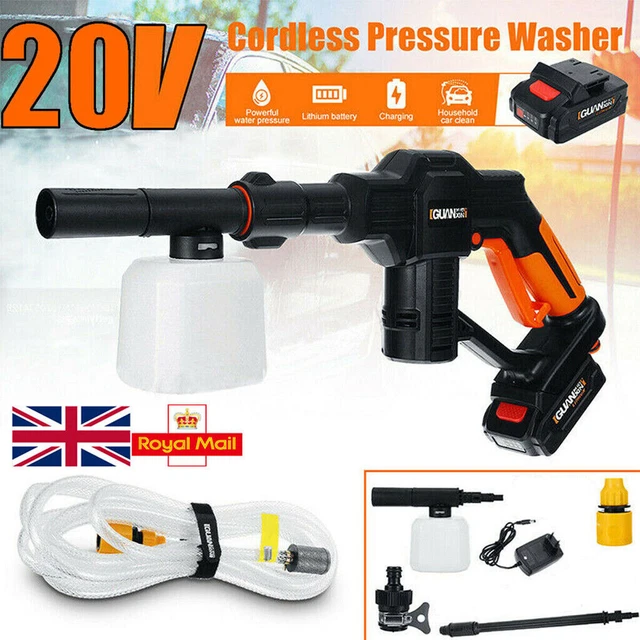 20V CAR CORDLESS Pressure Cleaner Washer 130PSI with Battery & Charger