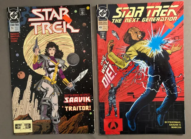 TWO DC -Star Trek The Next Generation 1993 (2nd series)  #49 & #51 Comics