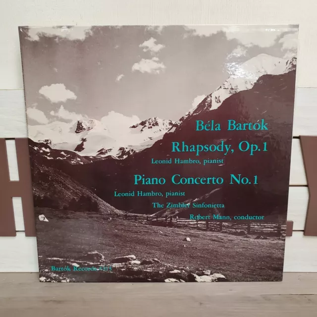 NOS MINT Bela Bartok Rhapsody Piano Concerto Op/No 1 Leonid Hambro Mann 313