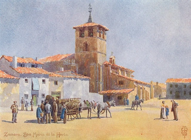 SPAIN. Zamora. Church Sta Maria de Horta 1906 old antique print picture