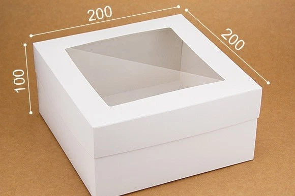 LARGE WHITE 20cm X 20cm X 10cm BOX WITH THE WINDOW LID GIFTS, RETAIL, TOYS. LARGE WHITE 20cm X 20cm X 10cm BOX WITH THE WINDOW LID GIFTS, RETAIL, TOYS.
