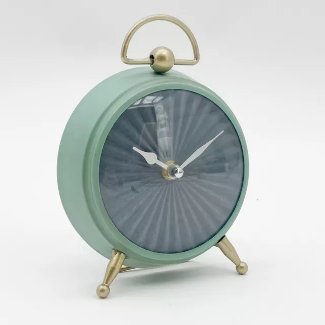 Mantel Clock Green Table Top Clock Silent Sweep Clock