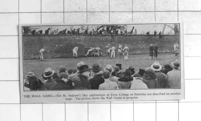 1935 St Andrew's Day Celebrations, Eton College, Wall Game In Progress