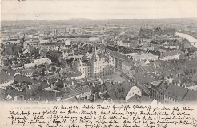 AK-Graz-Panorama vom Schloßberg-1904