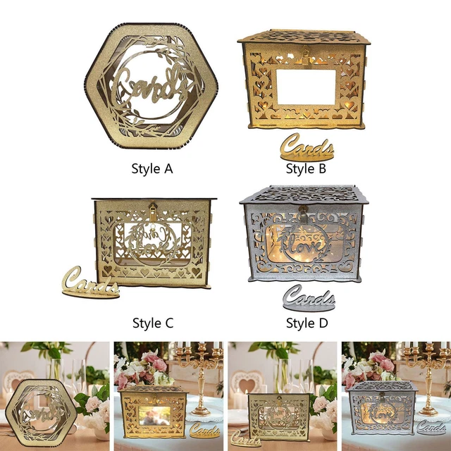 Joli Coffret Mariage En Verre Gravé - Porte-cartes Et Monnaie Personnalisable