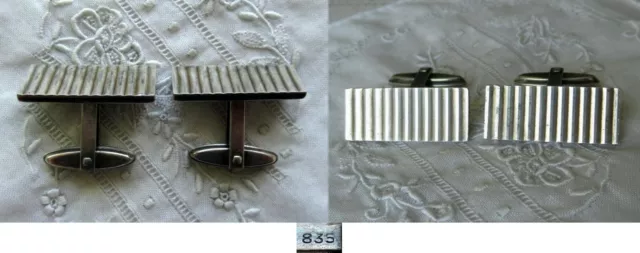 ALTE SILBERNE MANSCHETTENKNÖPFE - CUFFLINKS - 835er